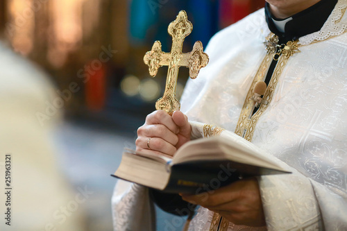 Obraz na plátně Tools for baby baptism