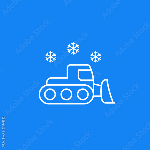 snowplow vector icon, linear