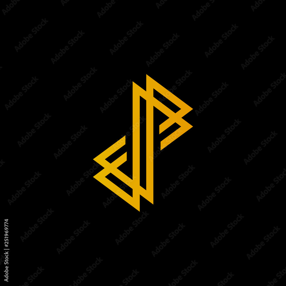 Initial D P logo Design Template Vector with gold color Initial D P logo Design Template Vector with gold color