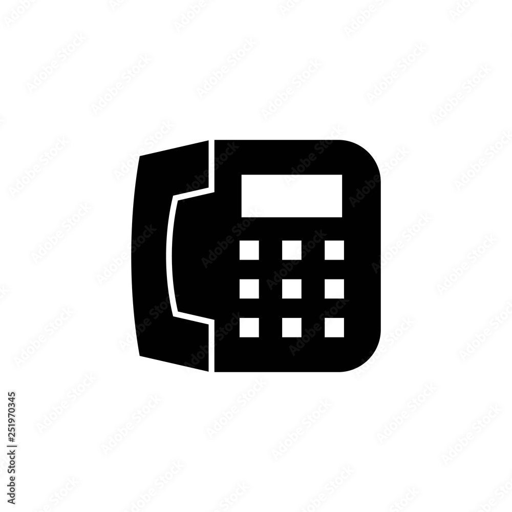 Simple table telephone related vector icons for your design. - Vector Simple table telephone related vector icons for your design. - Vector