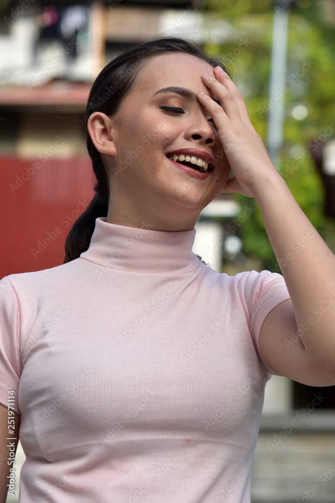 Fototapeta premium A Female And Laughter