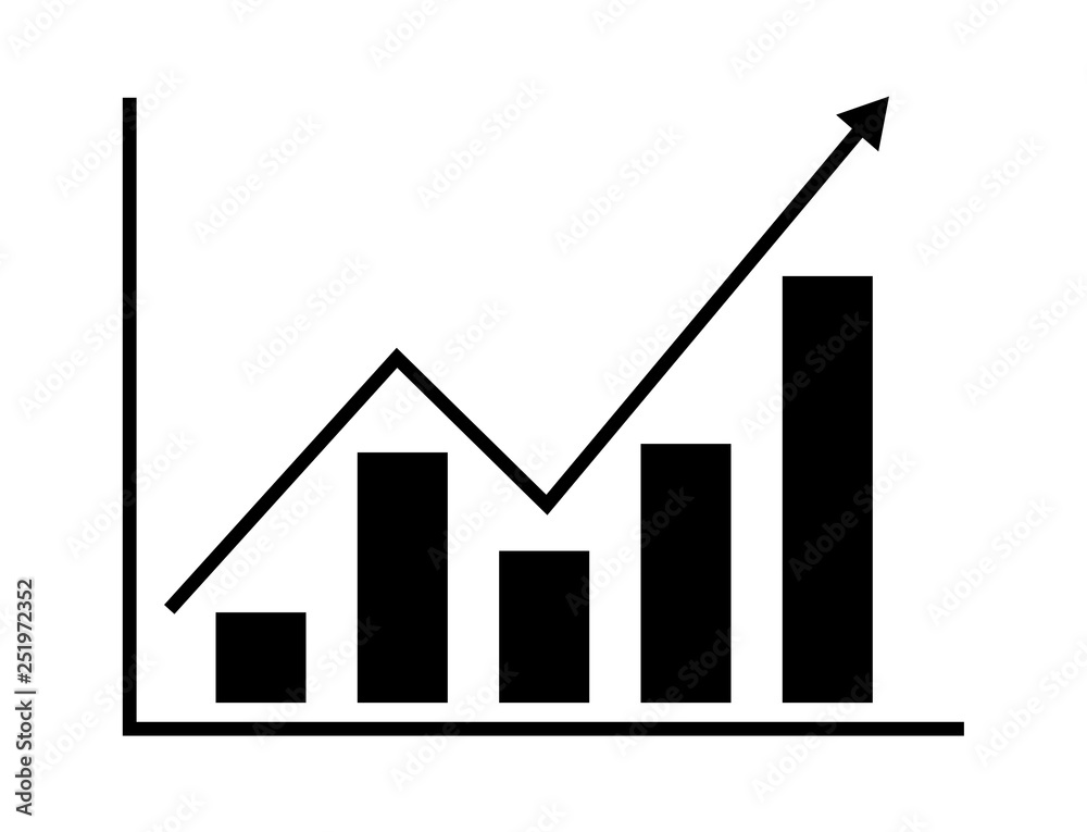 sales growth graph, illustration sales growth graph, illustration