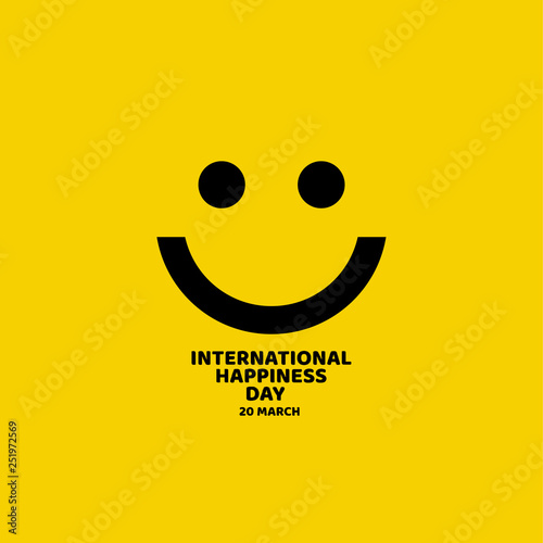 International Happiness Day Vector Template Design Illustration