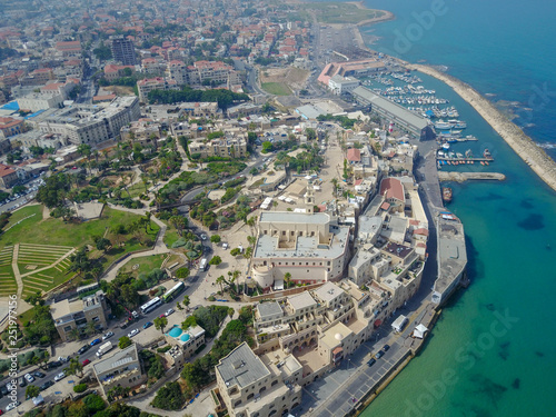Old Jaffa port  Tel Aviv  Israel. Aerial view