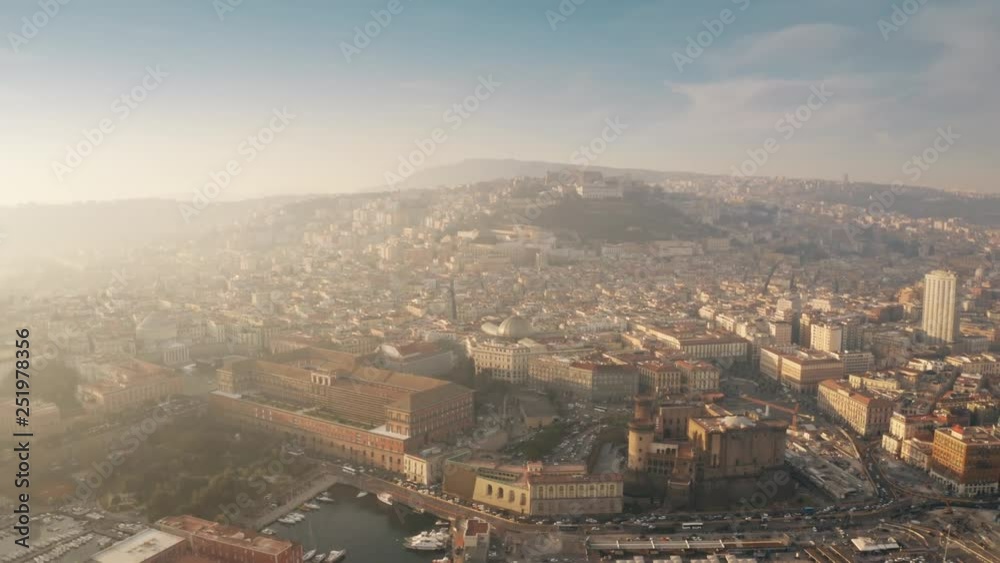 Aerial view of the cityscape of Naples, Italy Aerial view of the cityscape of Naples, Italy