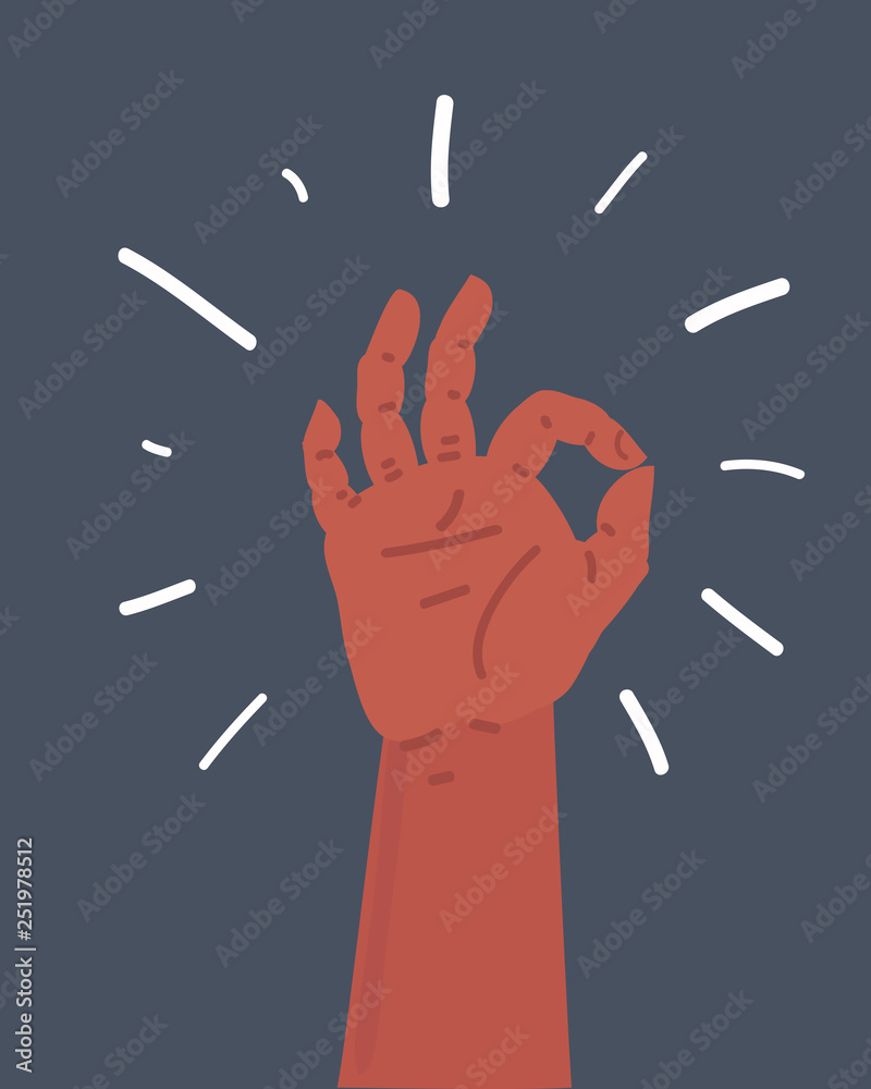 Fototapeta premium Gesture okay. Human hand.