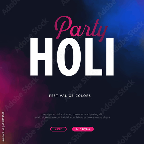 Happy Holi. Indian Festival of Colors. Vector Illustration.