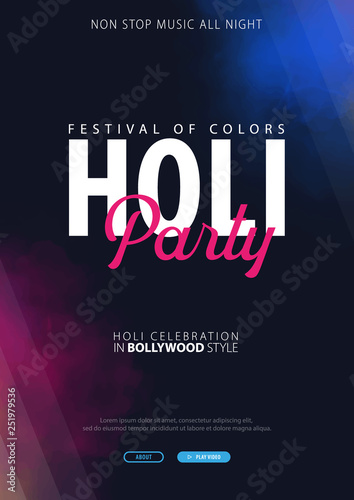 Happy Holi. Indian Festival of Colors. Vector Illustration.