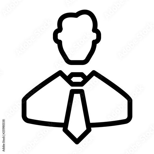 businessman icon, outline black style