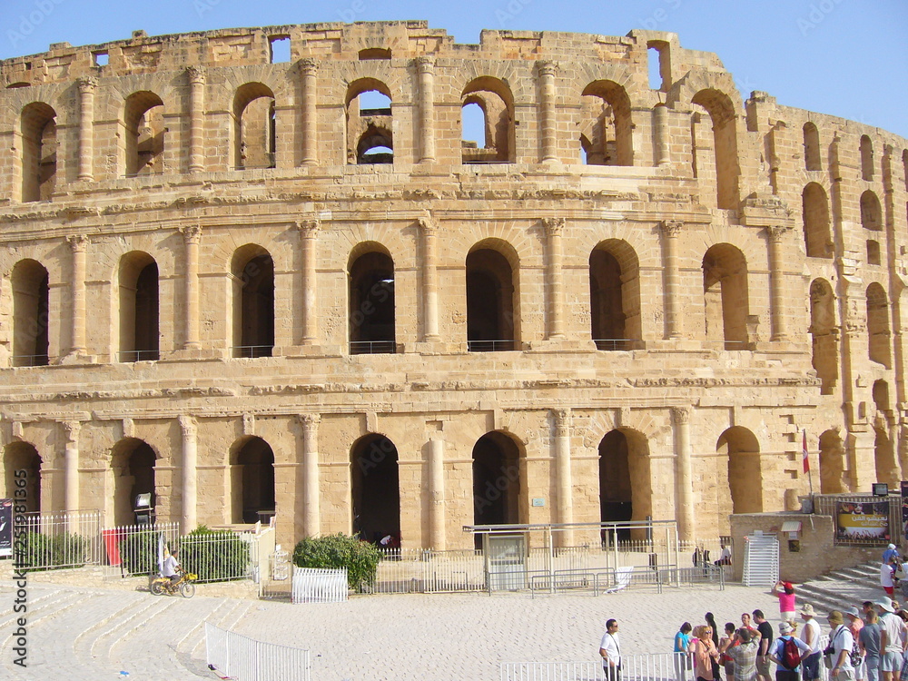 ancient Colosseum in Tunisia