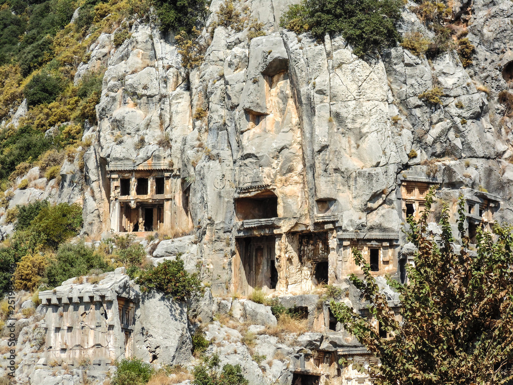 Myra is an antique town in Lycia where the small town of Kale.Turkey