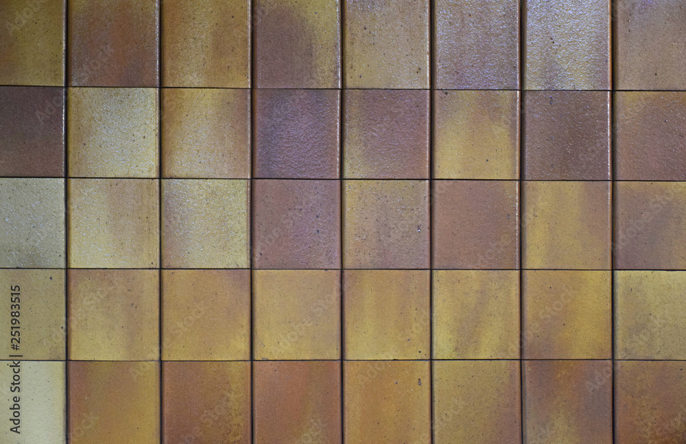 Ceramic tiles - one of the ways to decorate the Moscow metro stations. Russia, Moscow, December 2019.