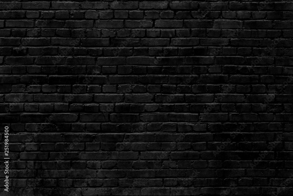 black brick wall