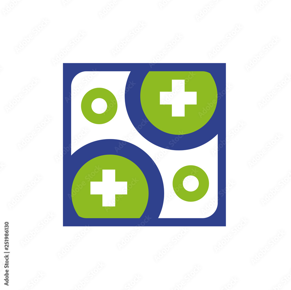 Obraz premium Medical and health care logo design vector template