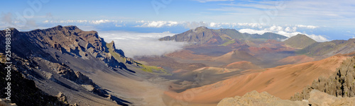 Panorama of Hawaiian volcano