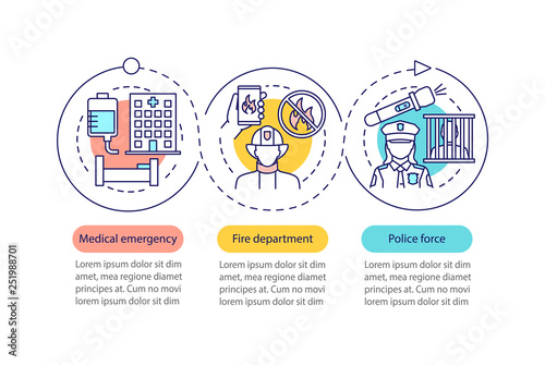 Public services vector infographic template