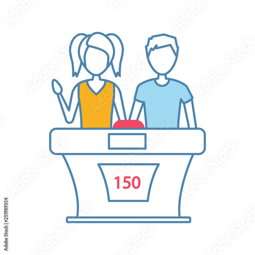 Quiz bowl color icon