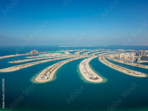 Palm Jumeirah aerial view, Dubai, UAE