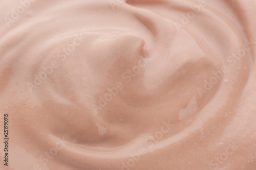 Texture of tasty yogurt, closeup