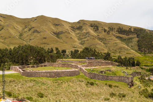 cusco, peru - January 20, 2019 ruins of the Puca Pucara fortress photo