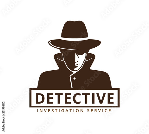 detective investigation service vector icon logo design