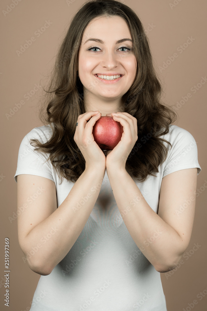 girl with an apple girl with an apple