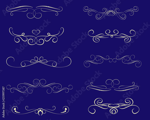 Set of decorative florish dividers, borders