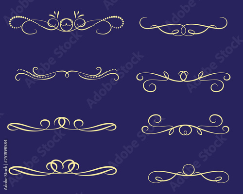 Set of decorative florish dividers, borders