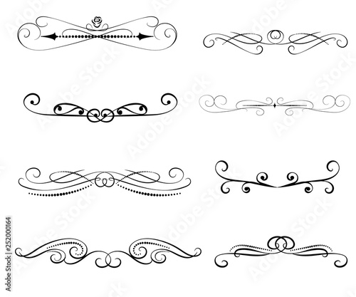 Set of decorative florish dividers, borders