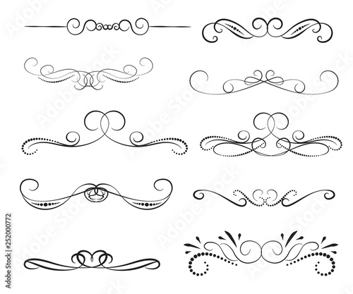 Set of decorative florish dividers, borders