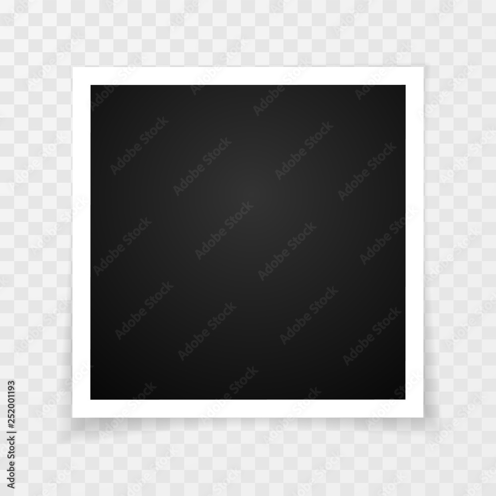 Retro photo frame with shadows. Vector illustration Retro photo frame with shadows. Vector illustration
