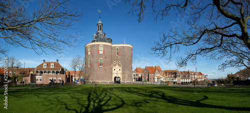 City of Enkhuizen Netherlands. Drommedaris panorama photo