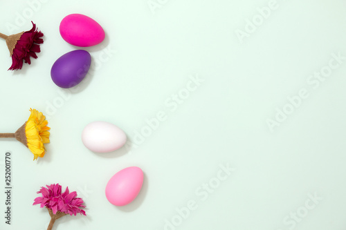 Colorful Easter egg decoration. Spring season concept. Happy Easter Day.