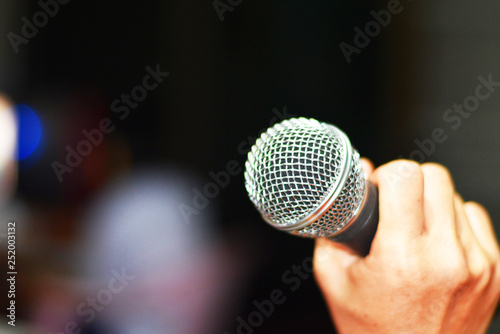 microphone on the stage