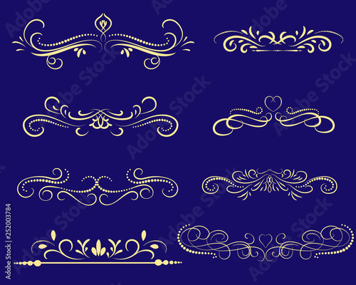 Set of decorative florish dividers, borders