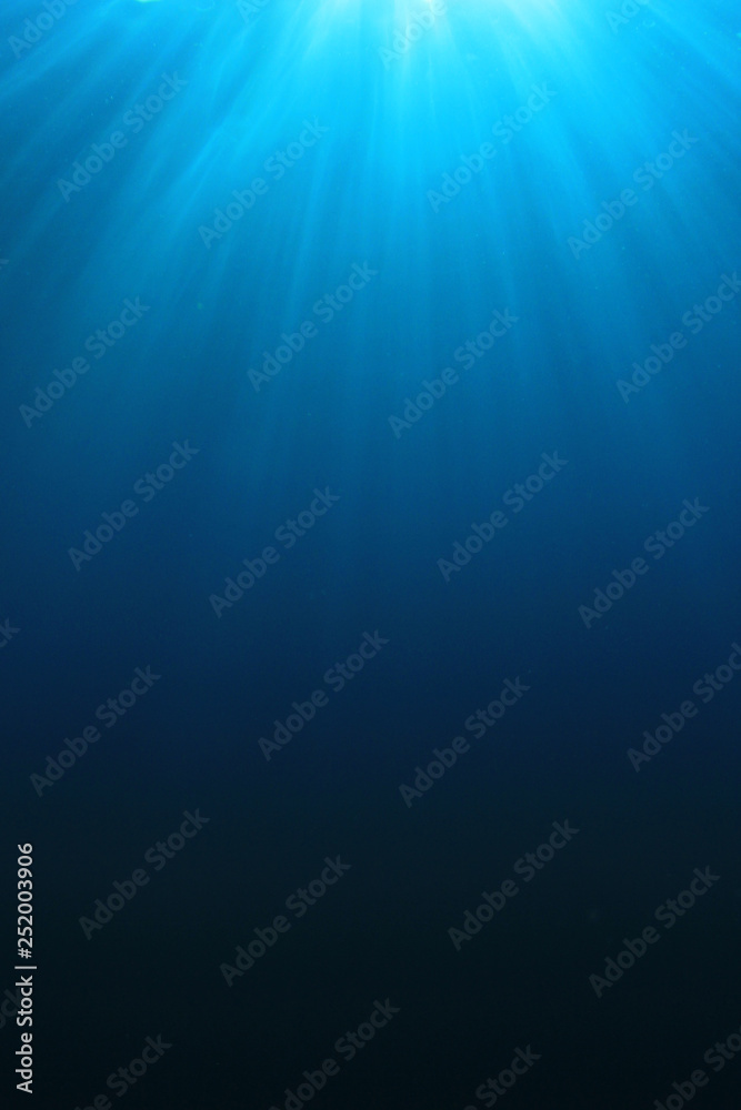 Underwater blue background in sea	