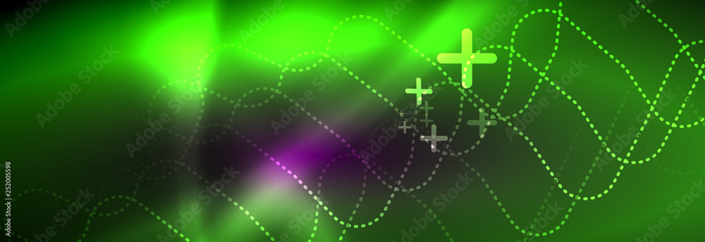 Glowing neon abstract lines, techno futuristic template Glowing neon abstract lines, techno futuristic template