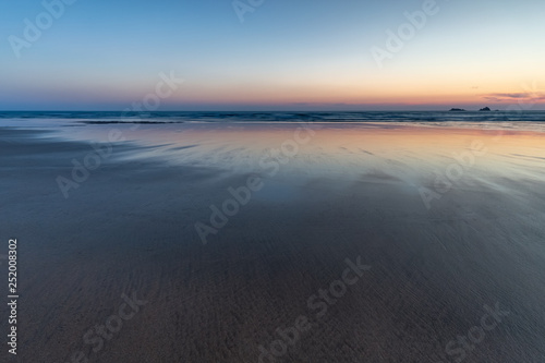 Glowing Horizon at Sunset, Constantine Bay, North Cornwall, UK