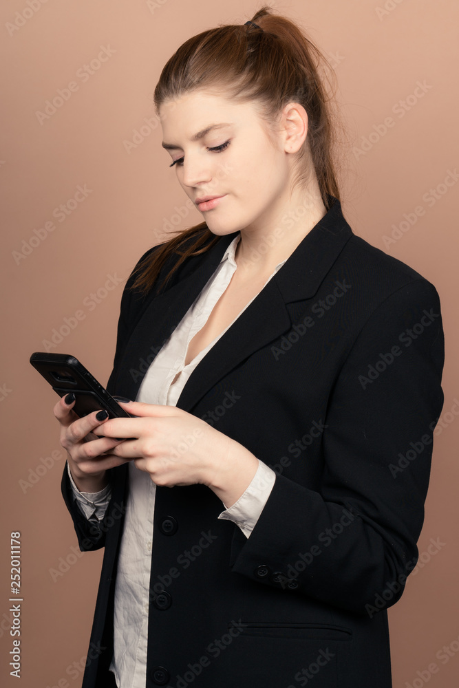 a successful business girl in a office a successful business girl in a office