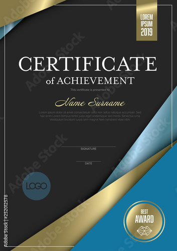 Modern certificate template