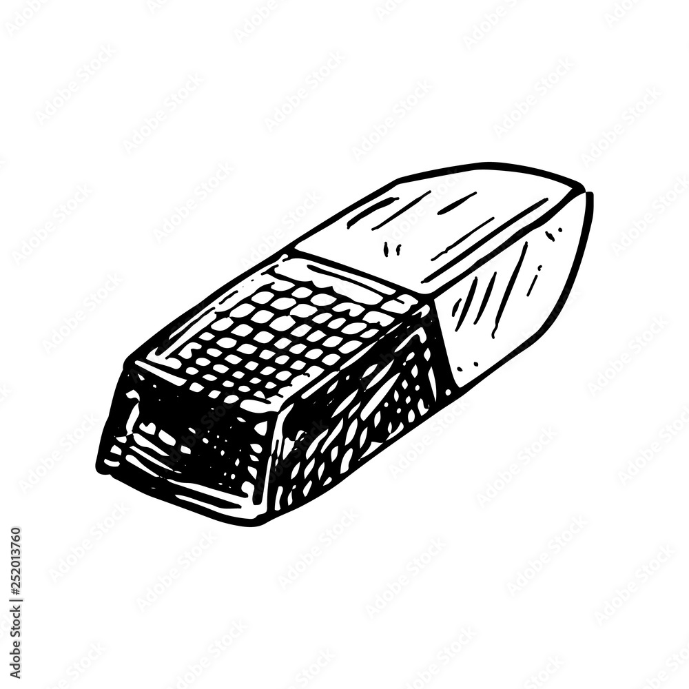 Hand Drawn eraser doodle. Sketch style icon. Decoration element. Isolated on white background. Flat design. Vector illustration Stock Vector | Adobe Stock Hand Drawn eraser doodle. Sketch style icon. Decoration element. Isolated on white background. Flat design. Vector illustration Stock Vector | Adobe Stock