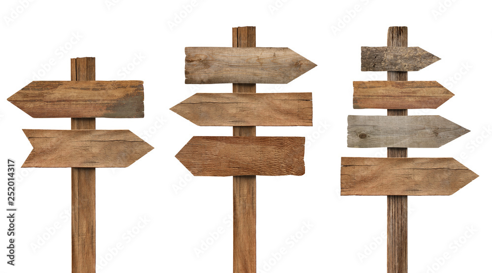 Fototapeta premium wood wooden sign arrow board plank signpost
