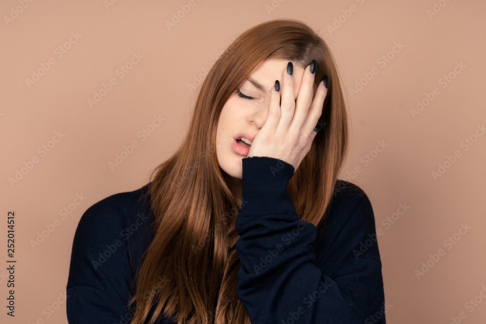 Girl with emotions sad anger mad scream Girl with emotions sad anger mad scream