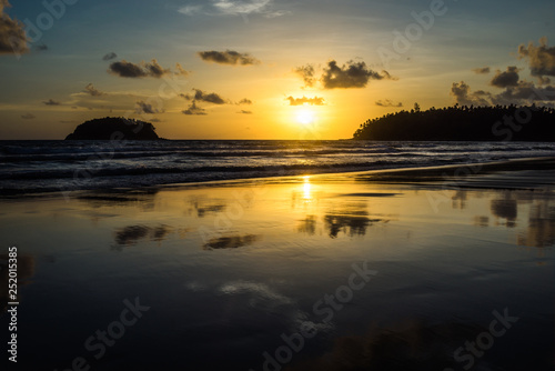 Kata Beach in Sunset, Phuket Thailand © he68