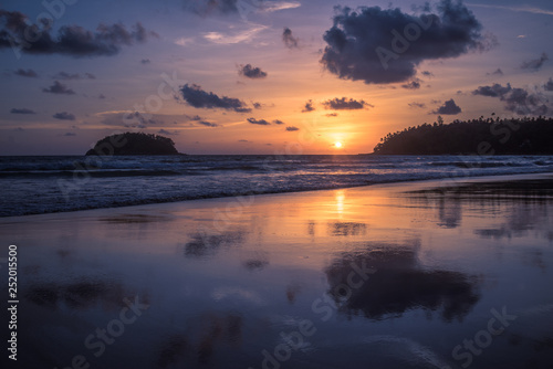 Kata Beach in Sunset  Phuket Thailand