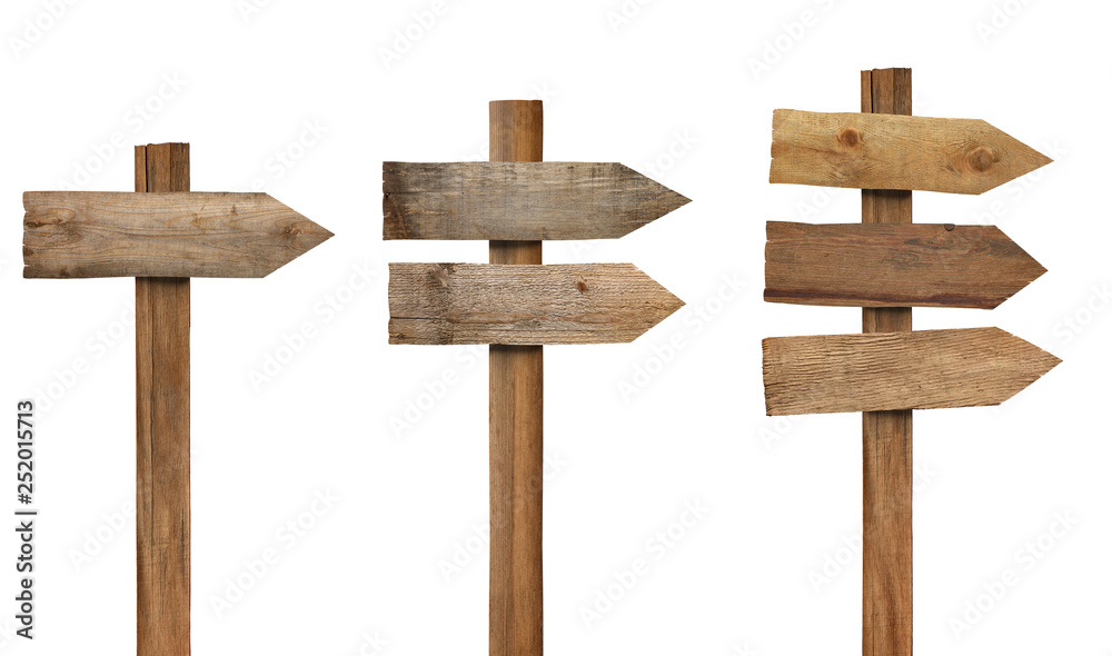 Fototapeta premium wood wooden sign arrow board plank signpost