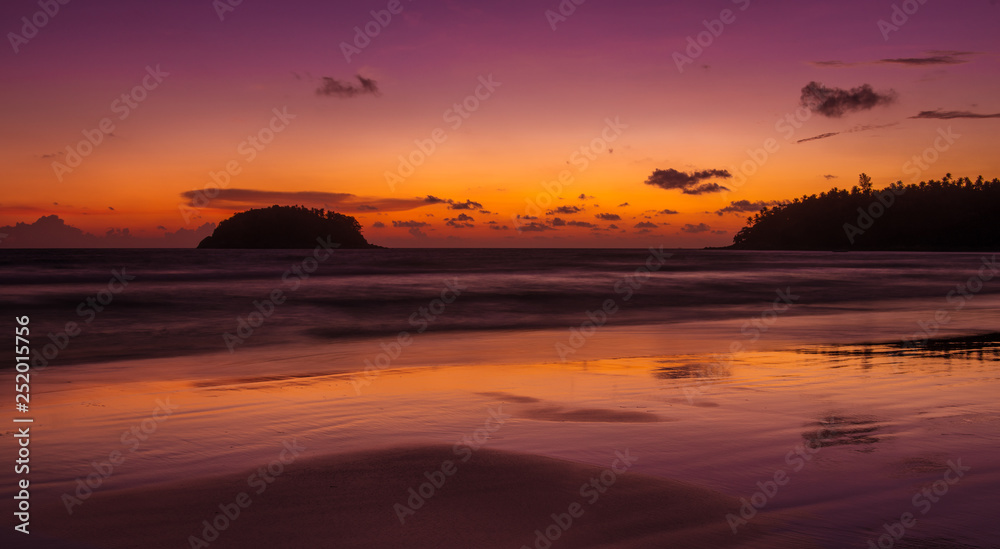Fototapeta premium Kata Beach in Sunset, Phuket Thailand
