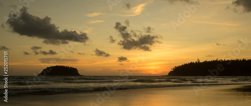 Kata Beach in Sunset  Phuket Thailand