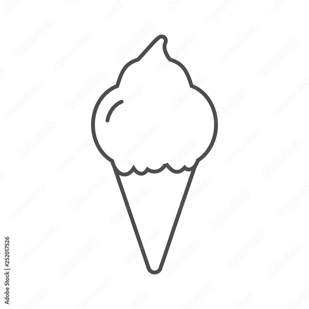 Black ice cream icon isolated on the white background Black ice cream icon isolated on the white background