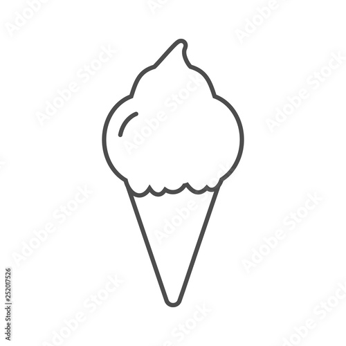 Black ice cream icon isolated on the white background